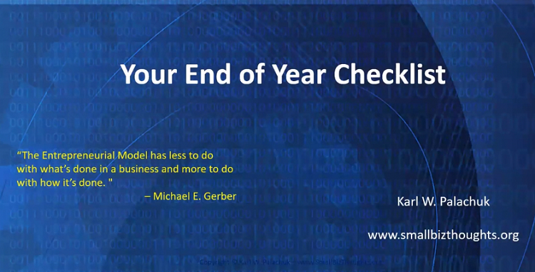 Karl's End-of-Year Checklist for IT Consultants